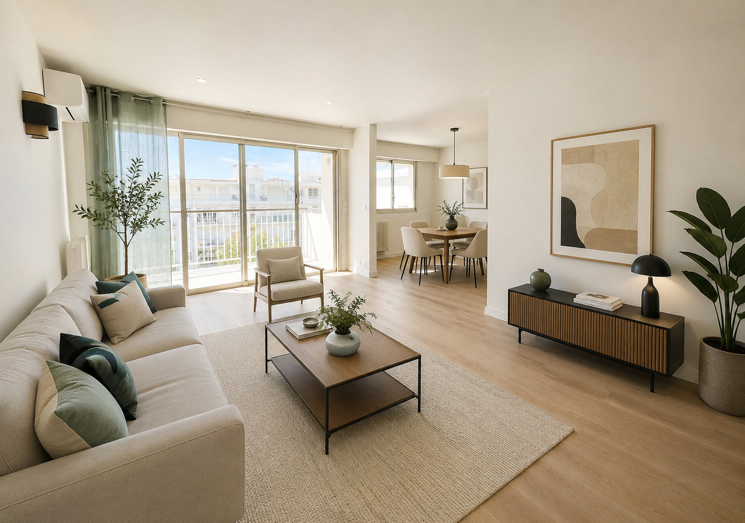 Superbe 4 pièces avec vue mer au cœur du Cros de Cagnes